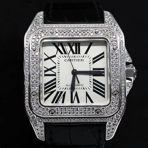 cartier santos 100 medium price|cartier santos 100 diamond price.